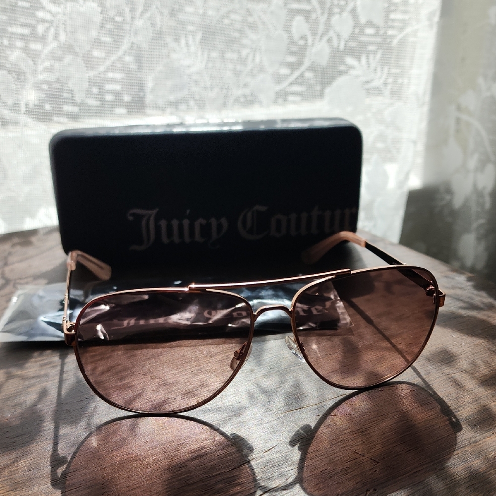 Juicy Couture Rose Gold Aviator Sunglasses